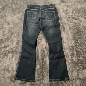 Y2K Grunge washed black Flared Jeans